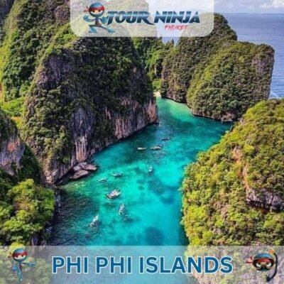 photo of phi phi island from a drone with a spectacular view of loh samah bay and maya bay a picture worth a thousand words