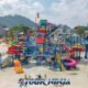 andamanda phuket water park kids friendly zone with colorful miniature sliders and water canons