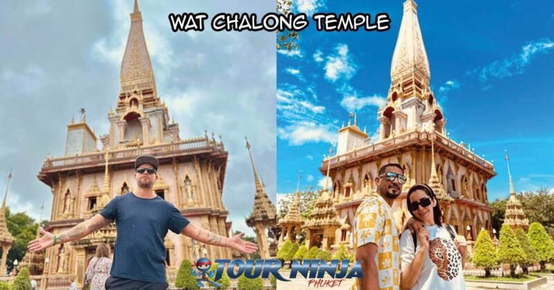 city-tour-wat-chalong-temple-sb1 wat chalong temple photographed on a beautiful sunny day with people posing for photo in front