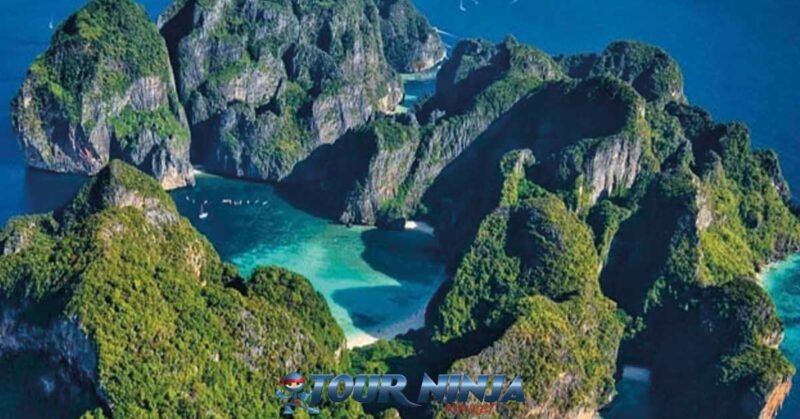 snorkeling-phi-phi-island-2 snorkeling trip visiting phi phi island with a drone shot over phi phi ley island seeing the amazing maya bay from above
