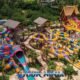 andamanda phuket water park seen from above with several colorful sliders